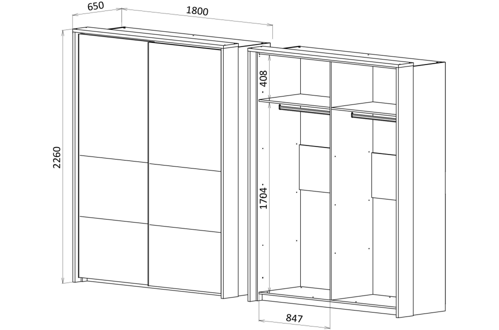 Шкаф-купе Кения 5001.М1 + 5013.М1 + 5003.М1 гамбия / угольный камень