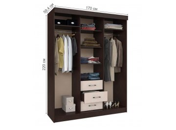 Шкаф-купе Маэстро венге / лоредо