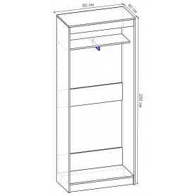 Шкаф-купе Риф 2 ШК.017.800-31 вариант 6