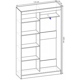 Шкаф-купе Риф 2 ШК.020.1100-31 вариант 6