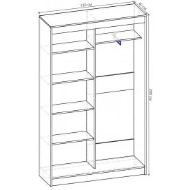 Шкаф-купе Риф 2 ШК.020.1300-30 вариант 5