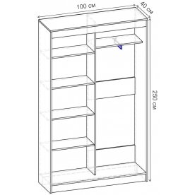 Шкаф-купе Риф 2 ШК.021.1000-01