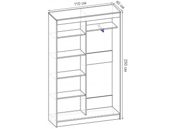 Шкаф-купе Риф 2 ШК.021.1100-01
