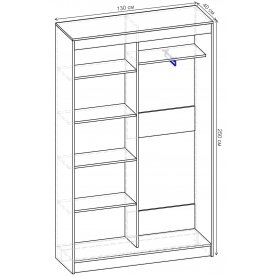 Шкаф-купе Риф 2 ШК.021.1300-30 вариант 5