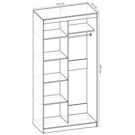 Шкаф-купе Риф 2 ШК.022.1000-30 вариант 5