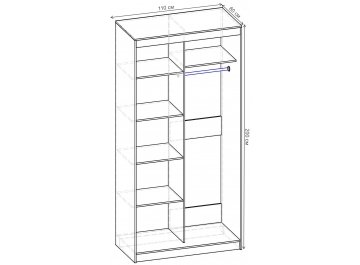Шкаф-купе Риф 2 ШК.022.1100-30 вариант 5