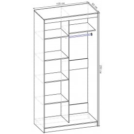 Шкаф-купе Риф 2 ШК.023.1000-30 вариант 5