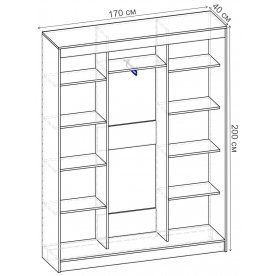 Шкаф-купе Риф 3 ШК.024.1700-01