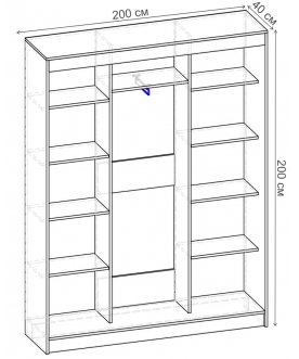 Шкаф-купе Риф 3 ШК.024.2000-01