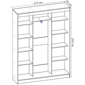 Шкаф-купе Риф 3 ШК.024.2100-01