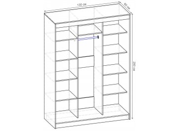 Шкаф-купе Риф 3 ШК.026.1300-01
