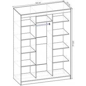Шкаф-купе Риф 3 ШК.026.1800-01/21 вариант 2