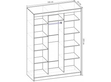Шкаф-купе Риф 3 ШК.026.1900-01