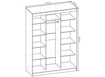 Шкаф-купе Риф 3 ШК.026.2100-01