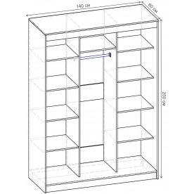 Шкаф-купе Риф 3 ШК.027.1400-01