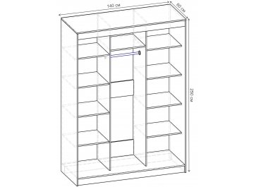 Шкаф-купе Риф 3 ШК.027.1400-01