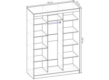 Шкаф-купе Риф 3 ШК.027.1600-01