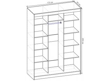 Шкаф-купе Риф 3 ШК.027.1700-01
