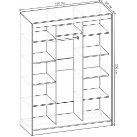 Шкаф-купе Риф 3 ШК.027.1900-01