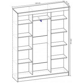 Шкаф-купе Риф 3 ШК.030.1600-01/21 вариант 2