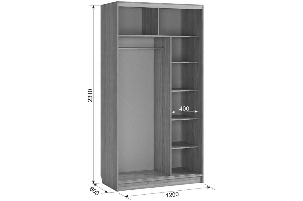 Шкаф-купе Рио 7-600 07 венге