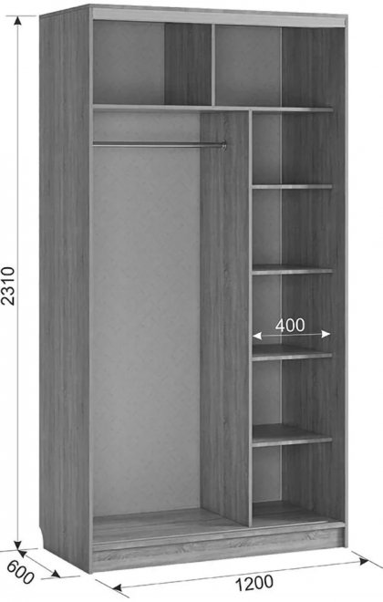 Шкаф-купе Рио 7-600 19 венге