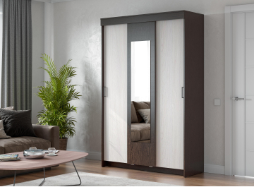 Шкаф для одежды Шейла дуб венге / ясень анкор светлый