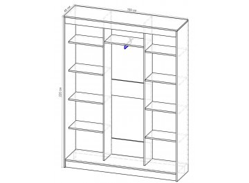 Шкаф-купе Стандарт 3 ШК.008.1800-08
