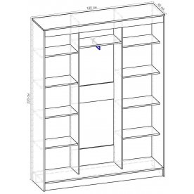 Шкаф-купе Стандарт 3 ШК.008.1800-09
