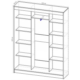 Шкаф-купе Стандарт 3 ШК.008.2200-08