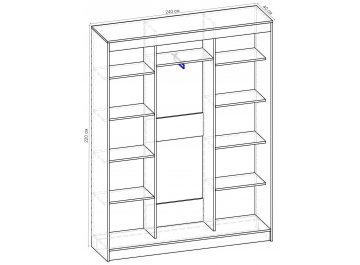 Шкаф-купе Стандарт 3 ШК.008.2400-08