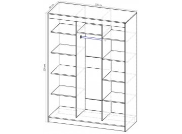 Шкаф-купе Стандарт 3 ШК.010.2200-08
