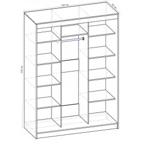 Шкаф-купе Стандарт 3 ШК.011.2400-08