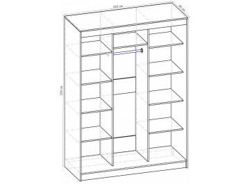 Шкаф-купе Стандарт 3 ШК.011.2400-08