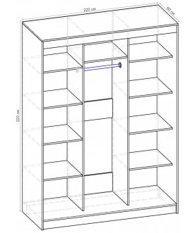 Шкаф-купе Стандарт Комбо 3.1 ШК.010.2200-19