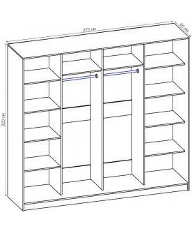 Шкаф-купе Стандарт Комбо 4.1 ШК.014.2700-19