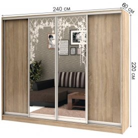 Шкаф-купе Стандарт Комбо 4.3 ШК.014.2400-08 / 18