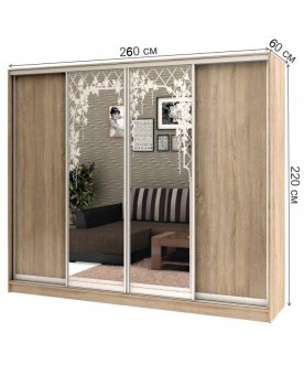 Шкаф-купе Стандарт Комбо 4.3 ШК.014.2600-08 / 18