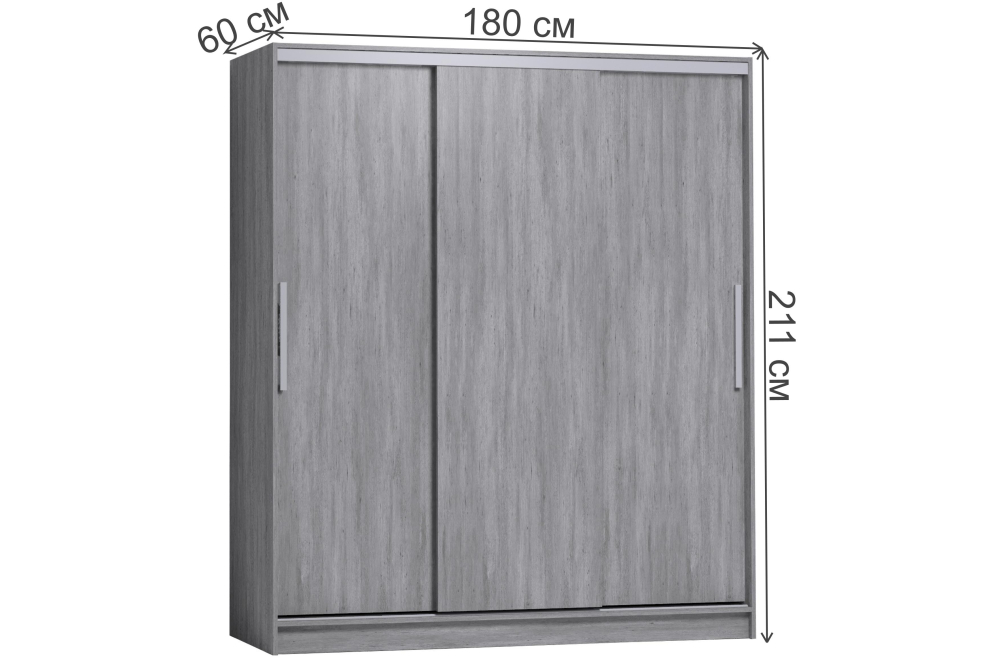 Шкаф-купе Strike 1800 лдсп / лдсп белый