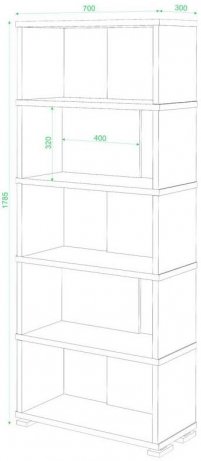 Стеллаж Эланта-10/5 венге