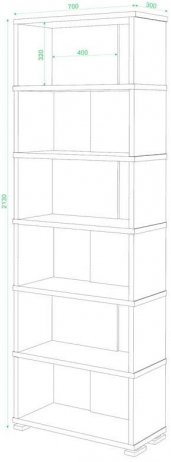 Стеллаж Эланта-10/6 венге