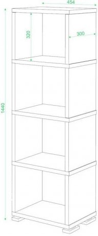 Стеллаж СБ-15/4 карамель