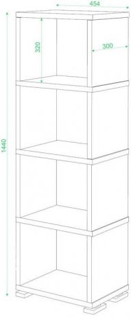 Стеллаж СБ-15/4 венге