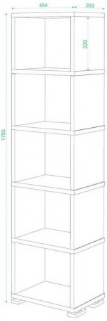 Стеллаж СБ-15/5 венге