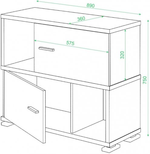 Стеллаж СБ-30/2 карамель