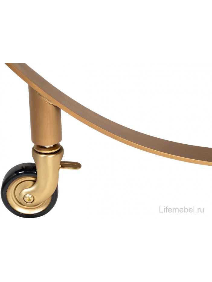 Сервировочный столик Луис прозрачный / латунь