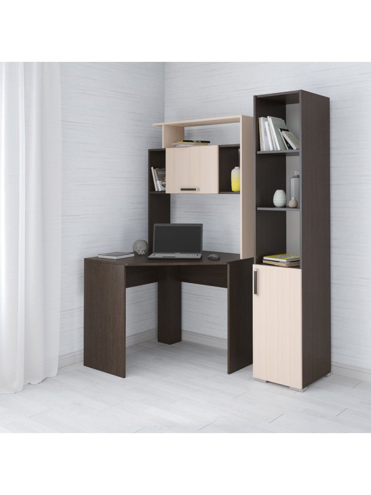 Стеллаж Белла венге / дуб молочный