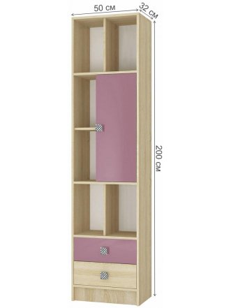 Стеллаж Колибри дуб сонома / виола