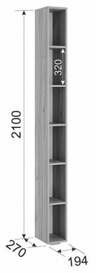 Стеллаж 11 дуб мария