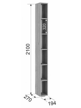 Стеллаж 11 дуб мария